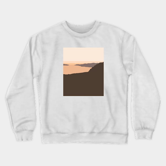 Cliff Sunset Crewneck Sweatshirt by pepques